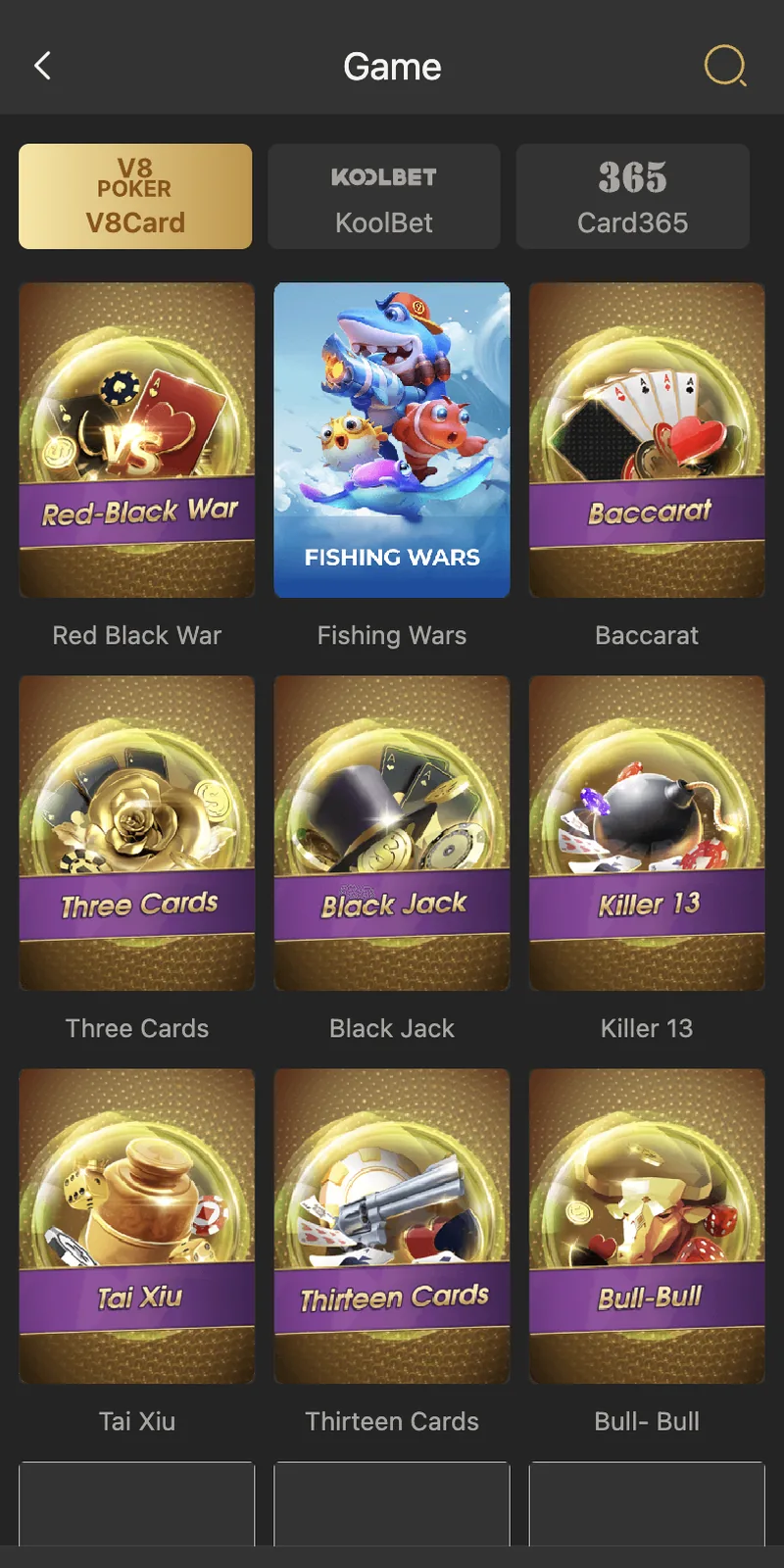 TP Play casino and card game list