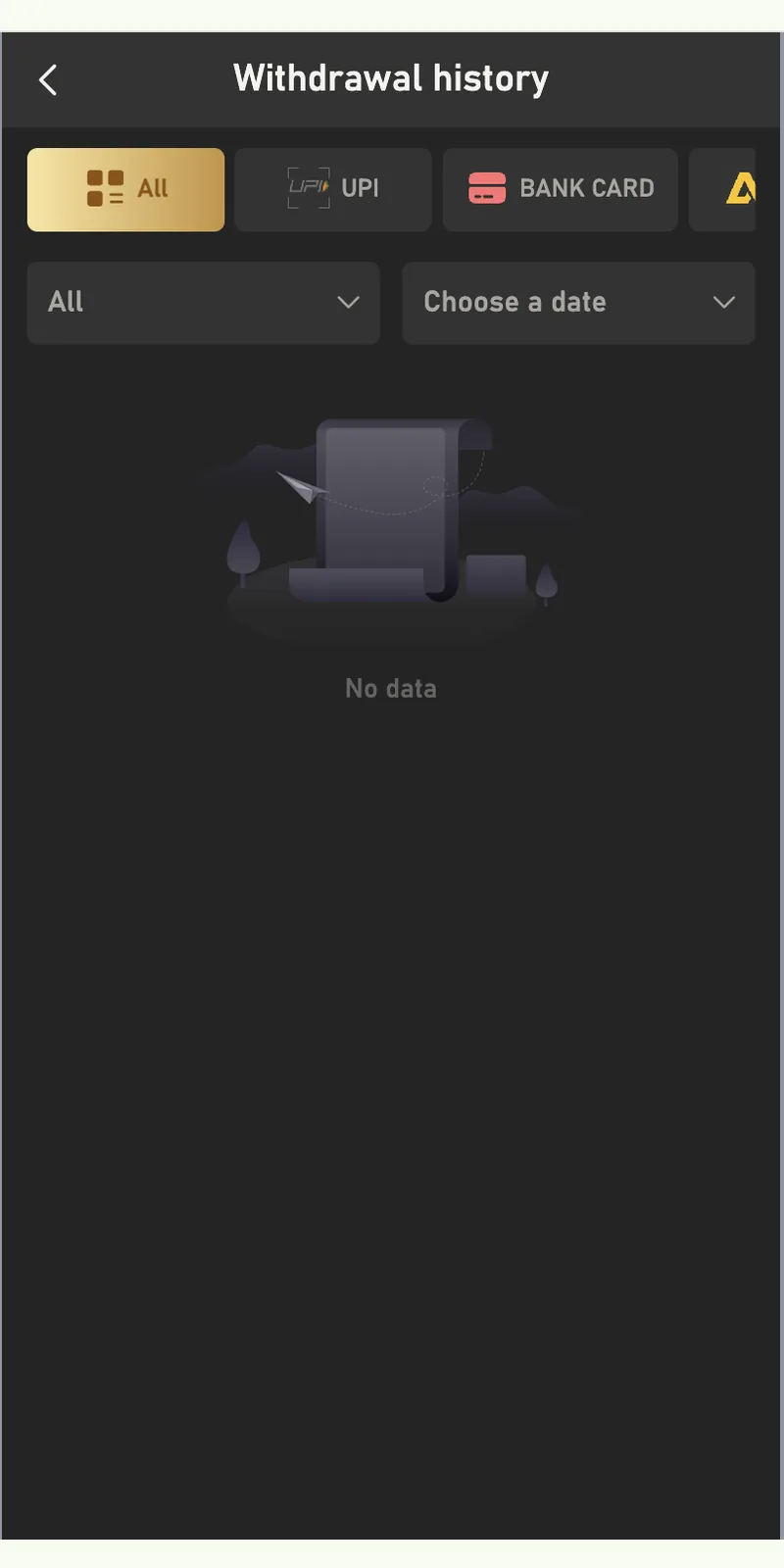 TP Play withdrawal history